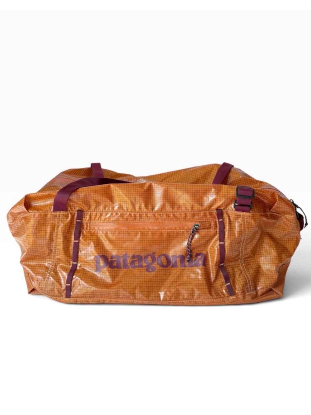 Patagonia Lightweight Black Hole 45L Duffle Bag or Backpack Orange Ripstop Nylon